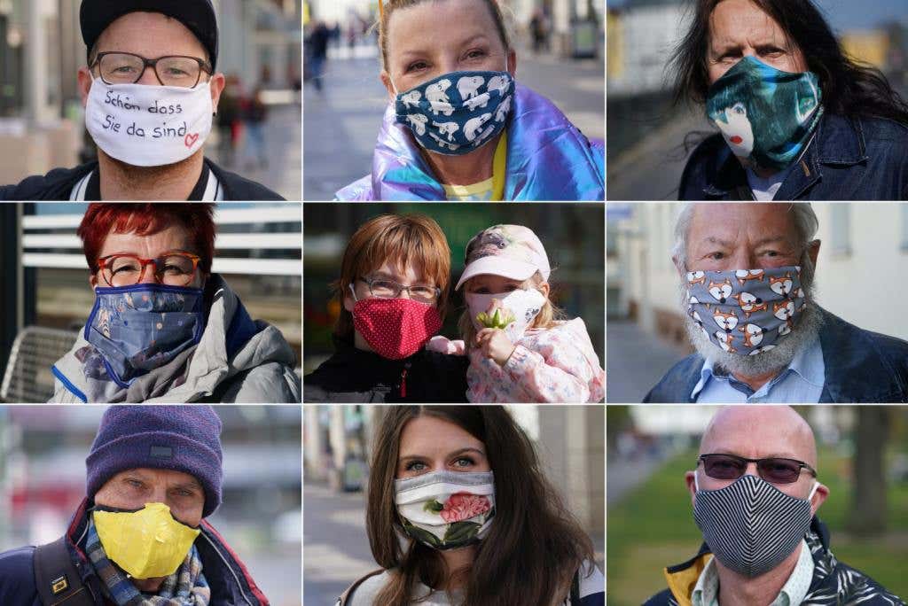 people wearing masks