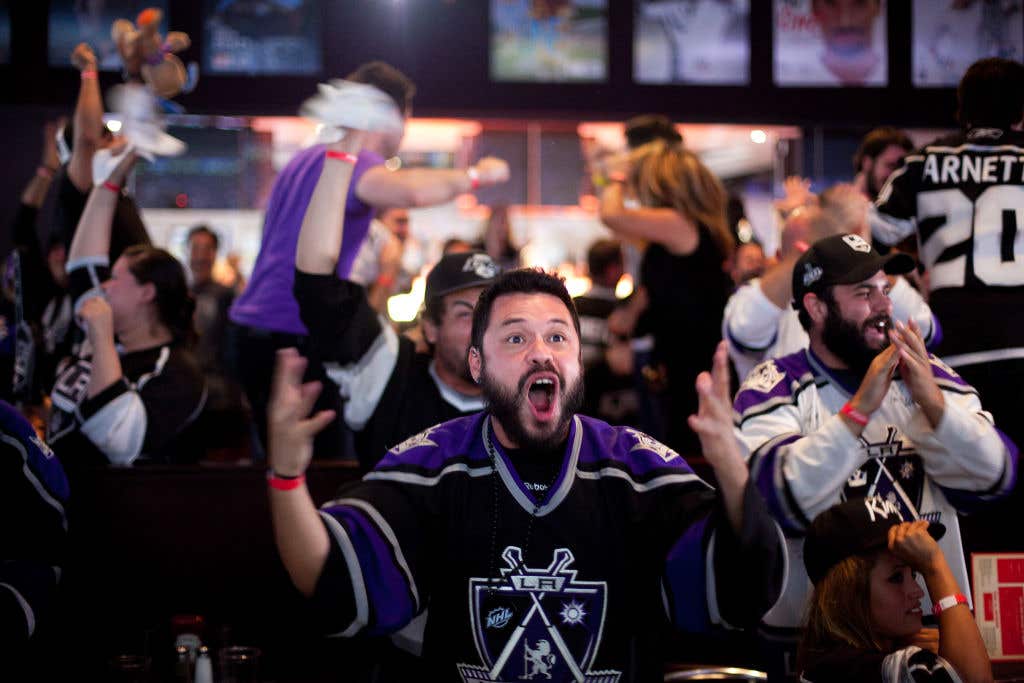 Fans Cheer On LA Kings During Game 6 Of Stanley Cup Final