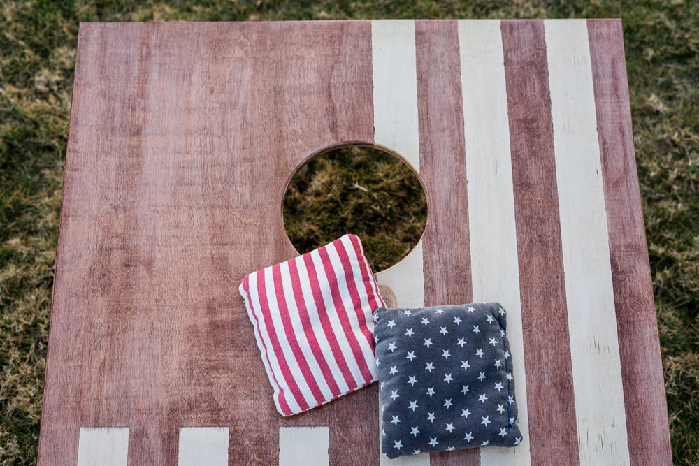 american flag cornhole