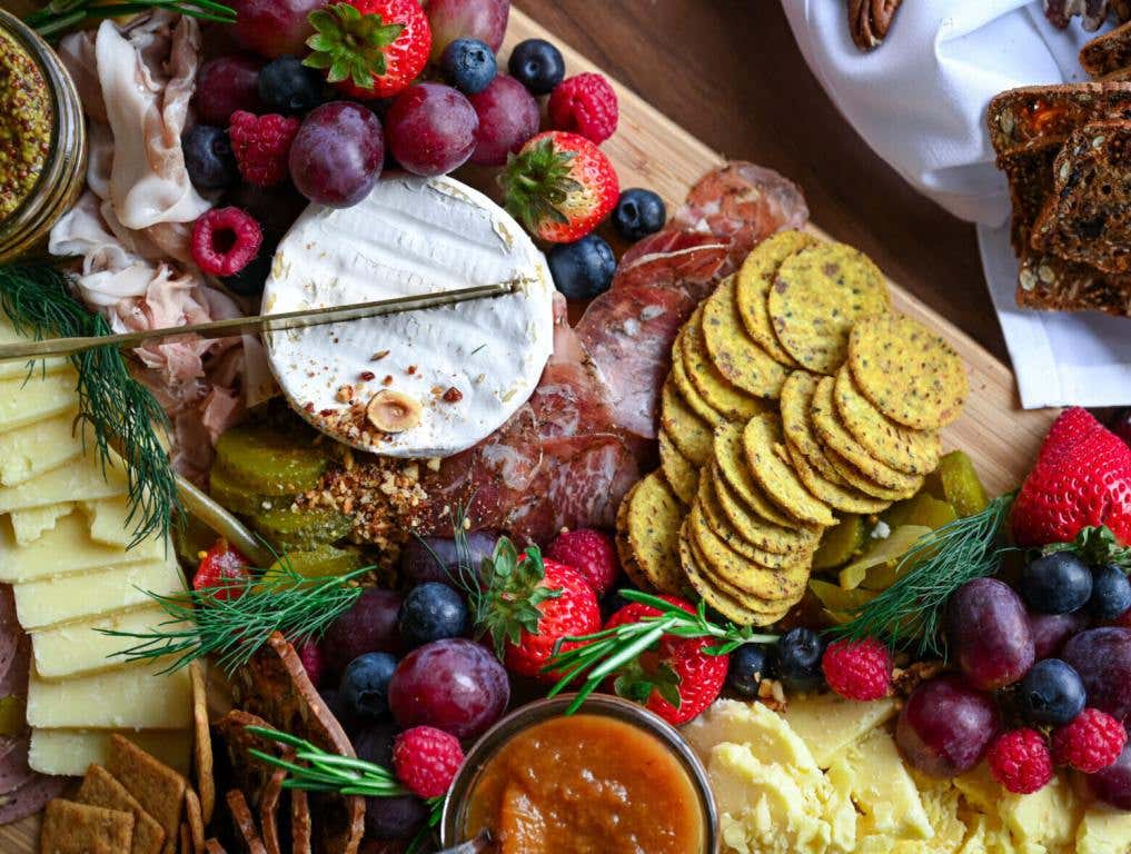 Charcuterie and cheese grazing board