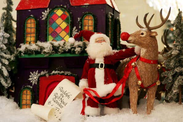 First Lady Laura Bush Shows White House Christmas Decorations