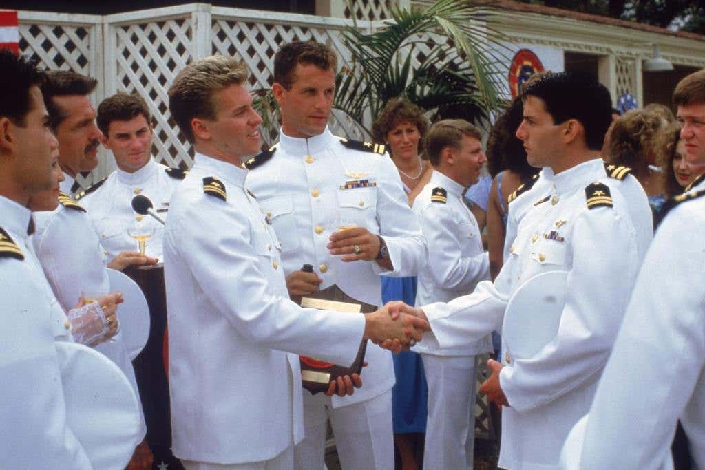 Val Kilmer and Tom Cruise in 'Top Gun'