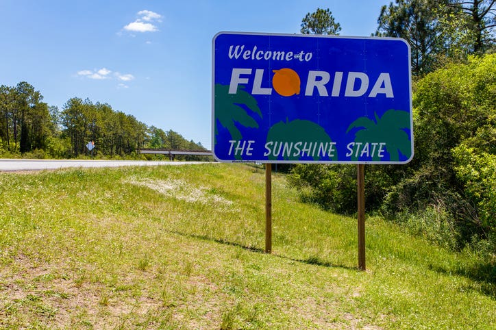 Florida Welcome Sign