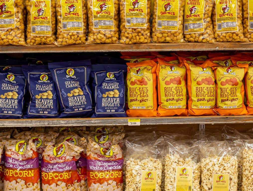 Wall of Beaver Nuggets. Buc-ee's In Ocala will be their biggest store