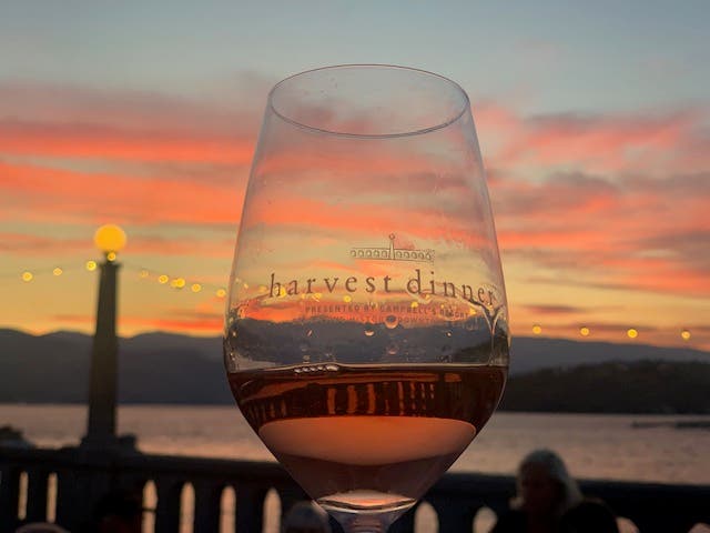 Glass of Rose at Sunset in Washington State