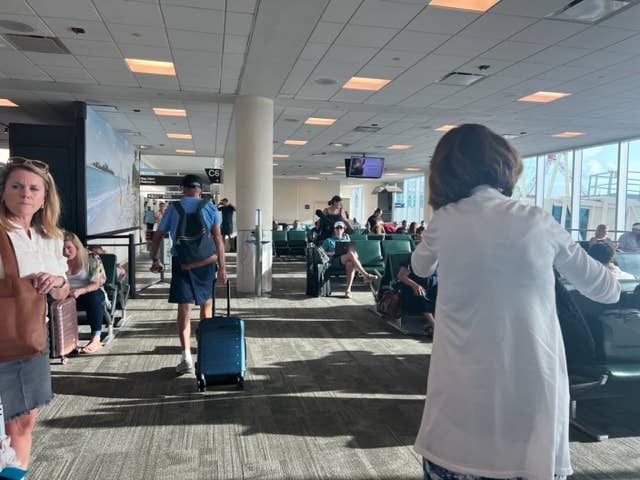 Busy airport terminal at RSW