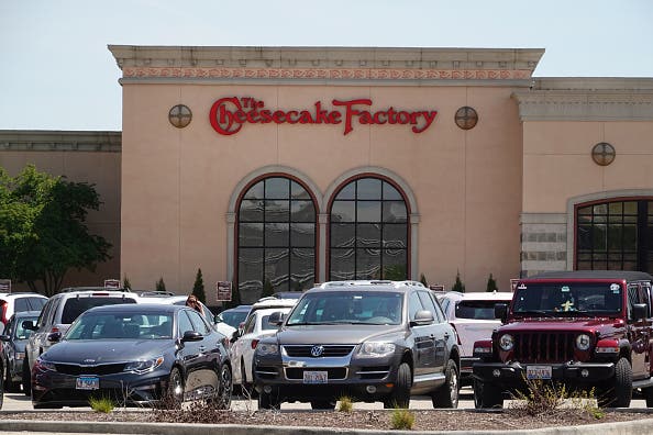 Exterior view of a Cheesecake Factory restaurant