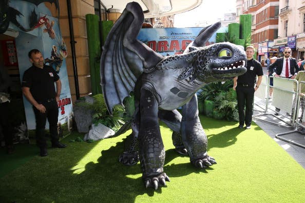 Toothless' the Dragon attends the UK Gala Screening of "How To Train Your Dragon 2"