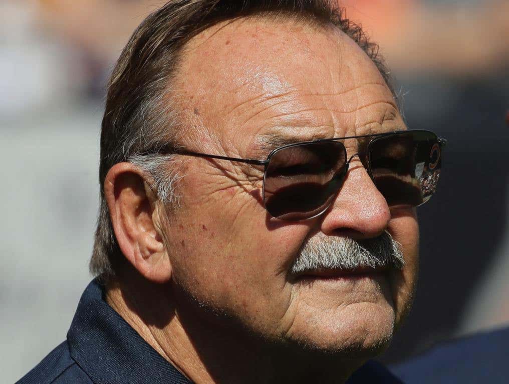 Dick Butkus on the sidelines of a Chicago Bears game.