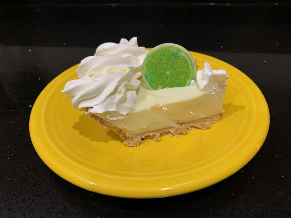 Publix Key Lime Pie on a plate