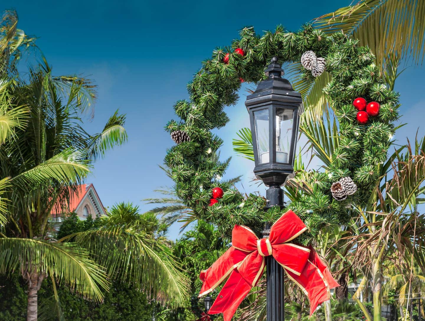 Wreath. One Florida town has been named one of the best in the country to travel to during the holidays because it goes "all out" for Christmas.