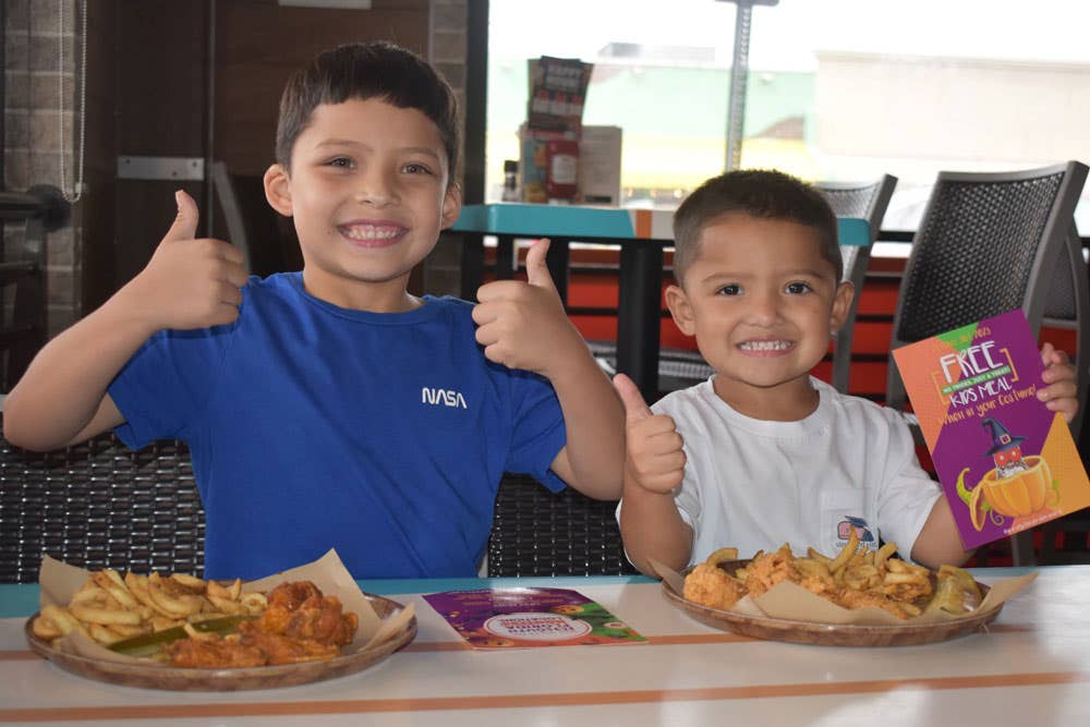 Kids eat free at Hooters on Halloween