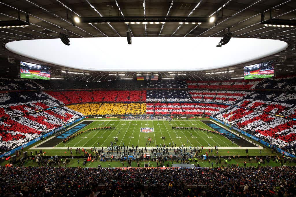 General view inside the stadium prior to the NFL Munich Game 2024 between New York Giants and Carolina Panthers