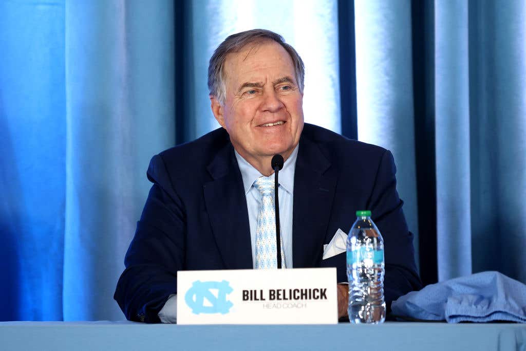 Head Coach Bill Belichick of the North Carolina Tar Heels speaks to the media during a press conference on December 12, 2024