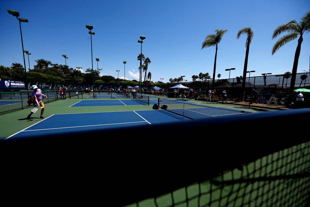 A general view of competitions during the USA Pickleball Newport Beach West Diamond Regional