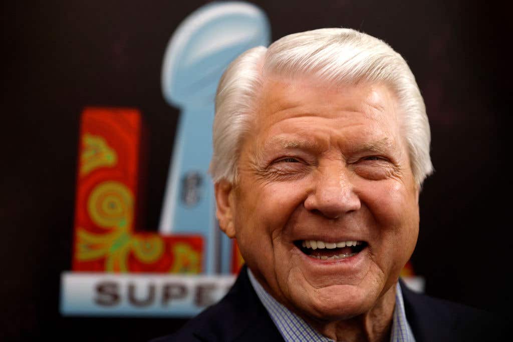 Former NFL head coach and FOX NFL Sunday Analyst Jimmy Johnson speaks to the media during FOX Sports Media Day